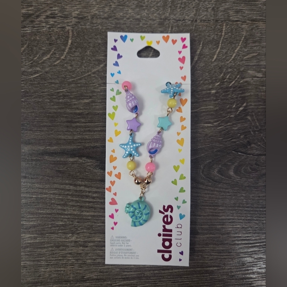 Claire's Girls Multicolor Shell Necklace NWT